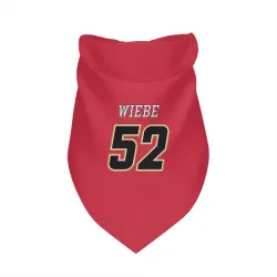 Calgary Flames Abram Wiebe Red Black Pet Bandana for Dog & Cat