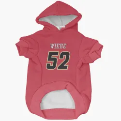 Calgary Flames Abram Wiebe Red Black Pet Hoodie for Dog & Cat