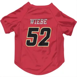 Calgary Flames Abram Wiebe Red Black Pet Jersey for Dog & Cat