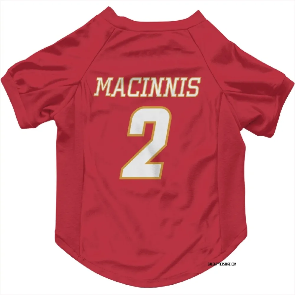 Calgary Flames Al MacInnis Red White Pet Jersey for Dog & Cat