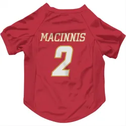Calgary Flames Al MacInnis Red White Pet Jersey for Dog & Cat