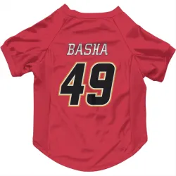 Calgary Flames Andrew Basha Red Black Pet Jersey for Dog & Cat