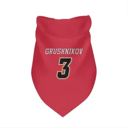 Calgary Flames Artem Grushnikov Red Black Pet Bandana for Dog & Cat