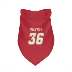 Calgary Flames Aydar Suniev Red White Pet Bandana for Dog & Cat