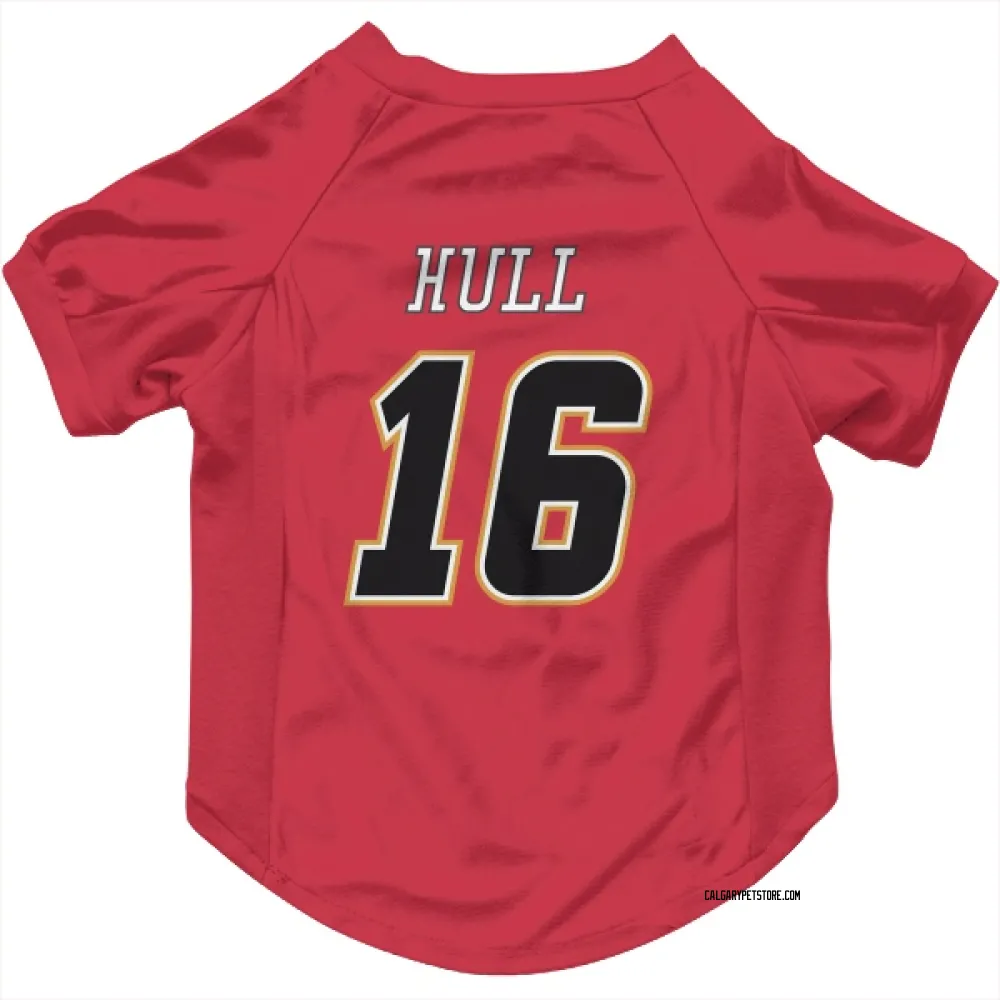 Calgary Flames Brett Hull Red Black Pet Jersey for Dog & Cat