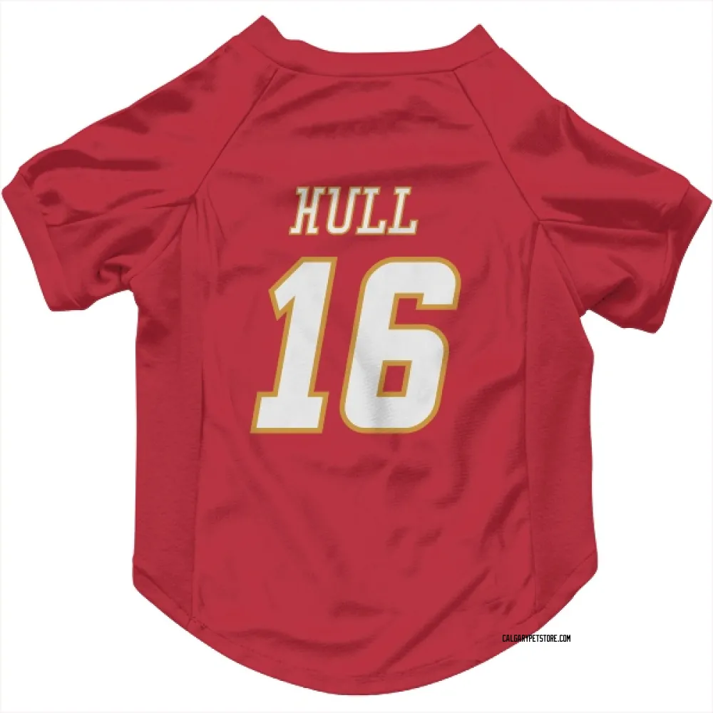 Calgary Flames Brett Hull Red White Pet Jersey for Dog & Cat