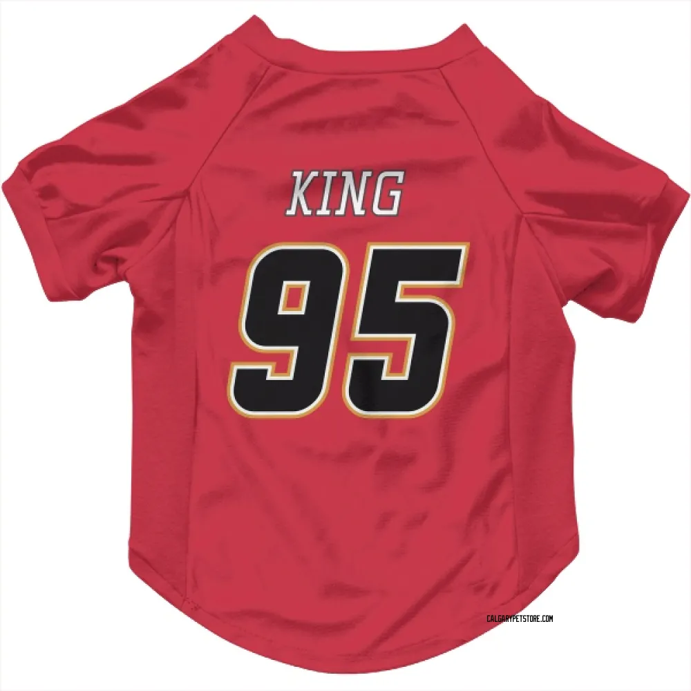 Calgary Flames Carter King Red Black Pet Jersey for Dog & Cat