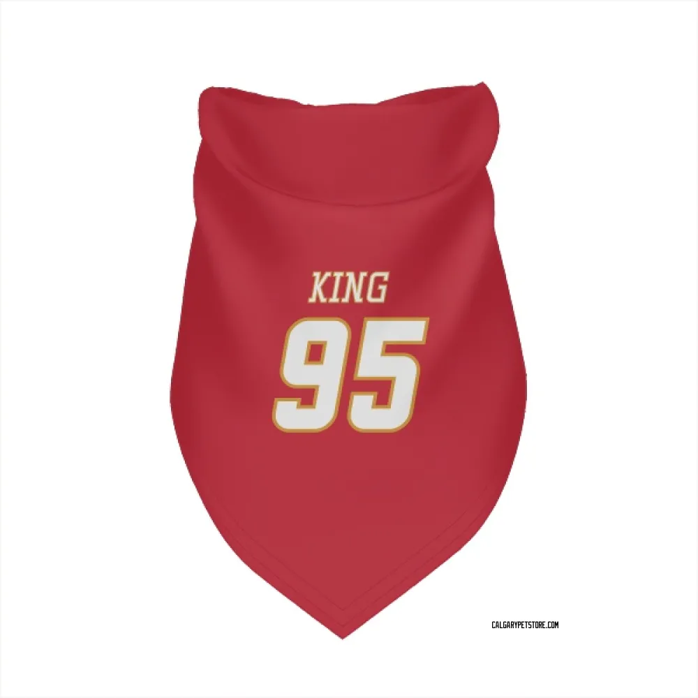 Calgary Flames Carter King Red White Pet Bandana for Dog & Cat