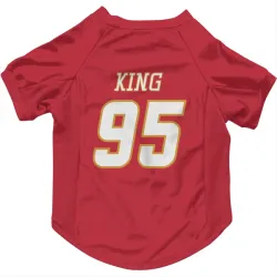 Calgary Flames Carter King Red White Pet Jersey for Dog & Cat
