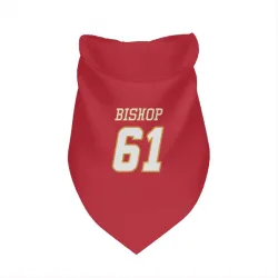 Calgary Flames Clark Bishop Red White Pet Bandana for Dog & Cat