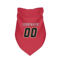 Calgary Flames Custom Red Black Pet Bandana for Dog & Cat