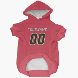 Calgary Flames Custom Red Black Pet Hoodie for Dog & Cat