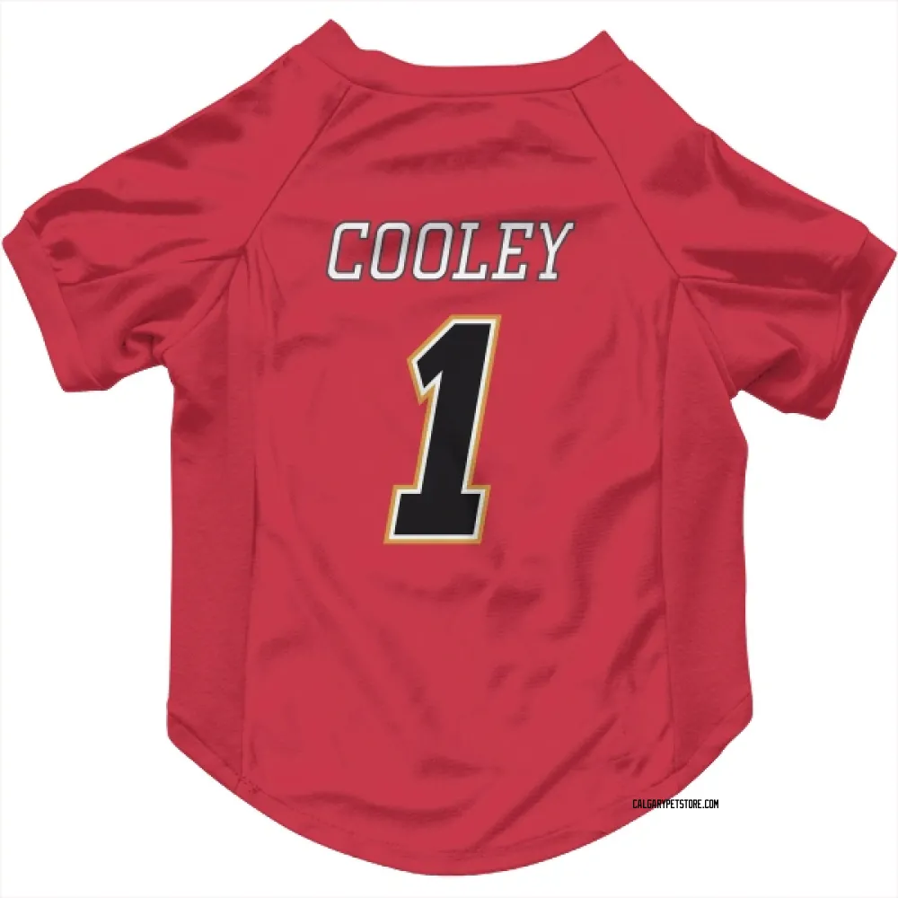 Calgary Flames Devin Cooley Red Black Pet Jersey for Dog & Cat
