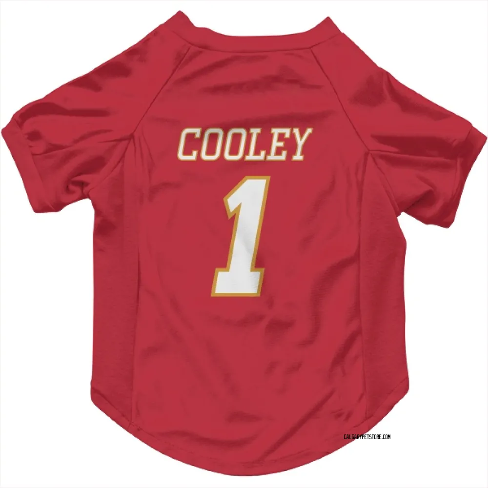 Calgary Flames Devin Cooley Red White Pet Jersey for Dog & Cat