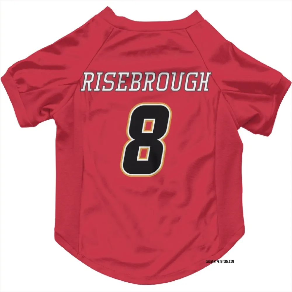 Calgary Flames Doug Risebrough Red Black Pet Jersey for Dog & Cat