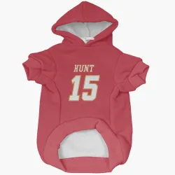 Calgary Flames Dryden Hunt Red White Pet Hoodie for Dog & Cat
