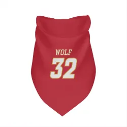 Calgary Flames Dustin Wolf Red White Pet Bandana for Dog & Cat