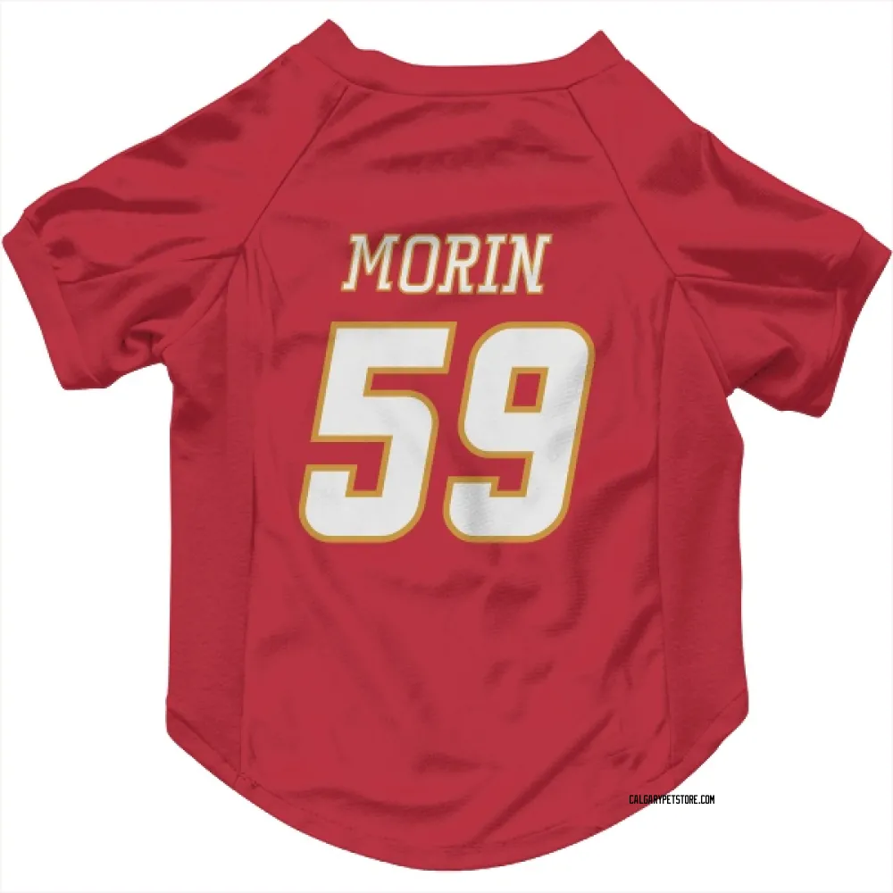 Calgary Flames Etienne Morin Red White Pet Jersey for Dog & Cat