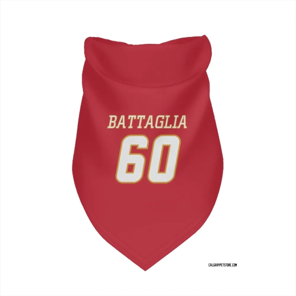 Calgary Flames Jacob Battaglia Red White Pet Bandana for Dog & Cat