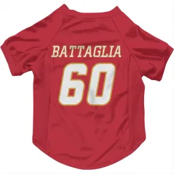 Calgary Flames Jacob Battaglia Red White Pet Jersey for Dog & Cat