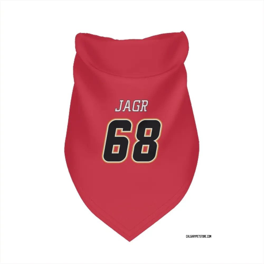 Calgary Flames Jaromir Jagr Red Black Pet Bandana for Dog & Cat