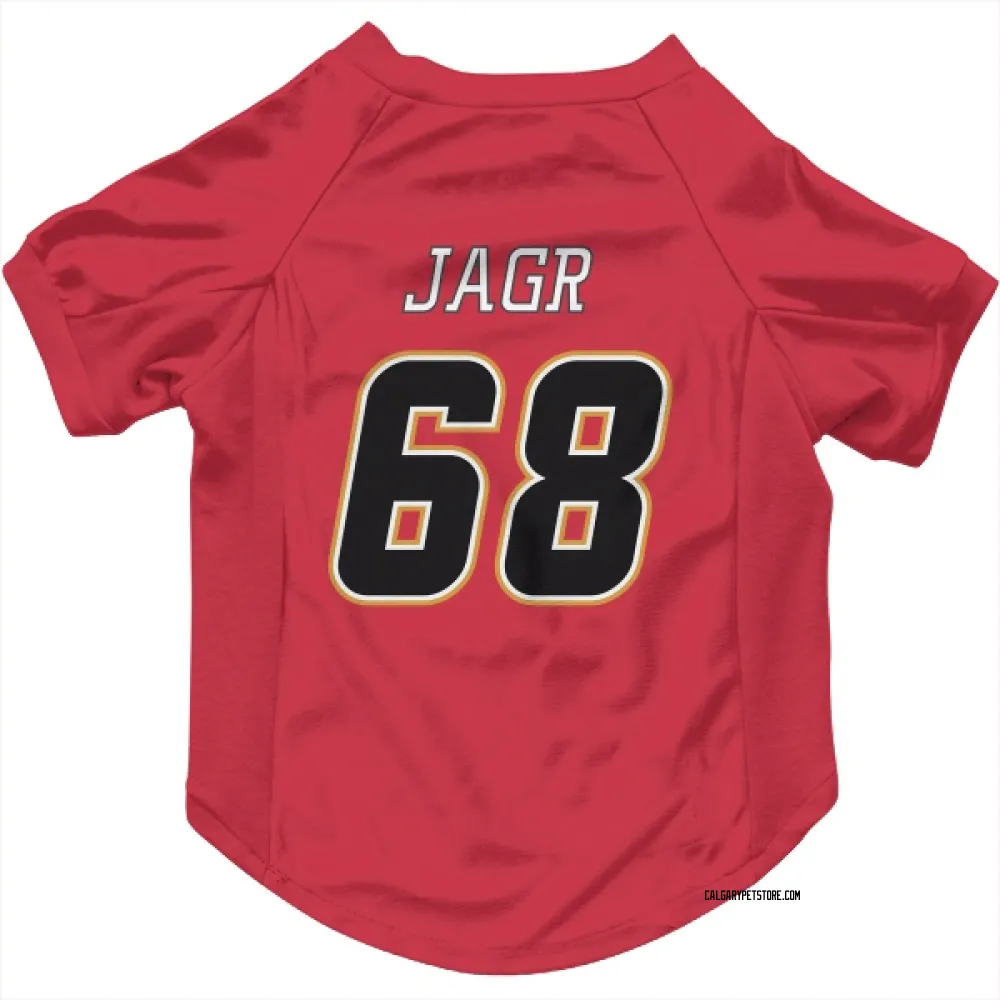 Calgary Flames Jaromir Jagr Red Black Pet Jersey for Dog & Cat