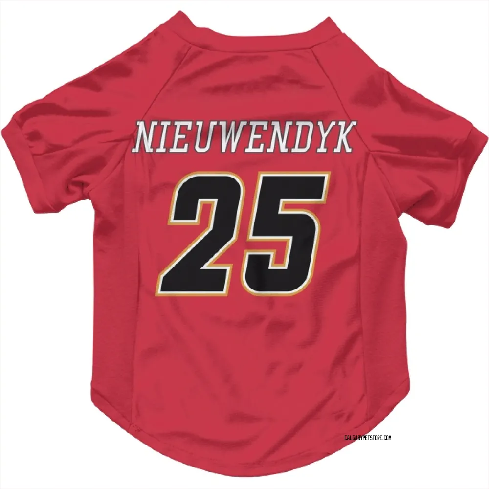 Calgary Flames Joe Nieuwendyk Red Black Pet Jersey for Dog & Cat