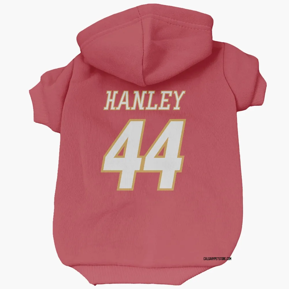 Calgary Flames Joel Hanley Red White Pet Hoodie for Dog & Cat