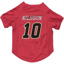 Calgary Flames Kent Nilsson Red Black Pet Jersey for Dog & Cat