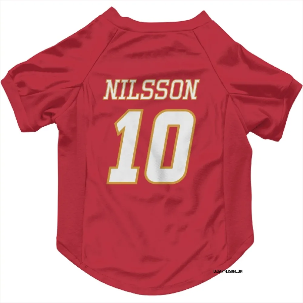 Calgary Flames Kent Nilsson Red White Pet Jersey for Dog & Cat