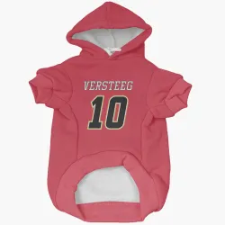 Calgary Flames Kris Versteeg Red Black Pet Hoodie for Dog & Cat