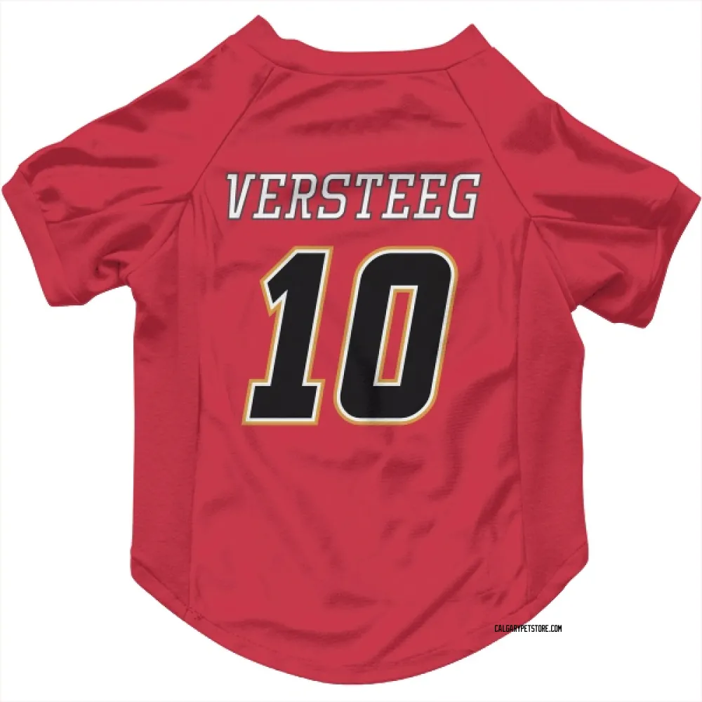 Calgary Flames Kris Versteeg Red Black Pet Jersey for Dog & Cat