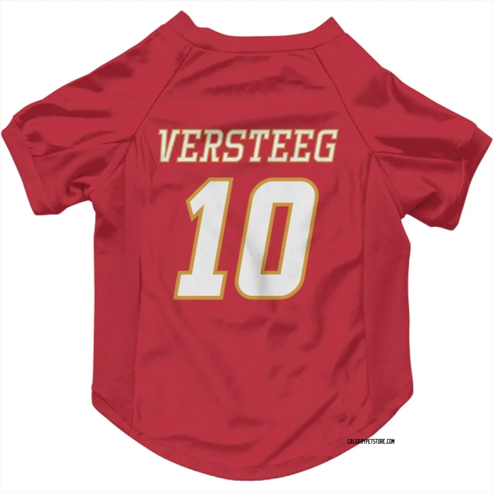 Calgary Flames Kris Versteeg Red White Pet Jersey for Dog & Cat