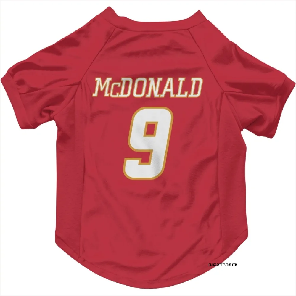 Calgary Flames Lanny McDonald Red White Pet Jersey for Dog & Cat