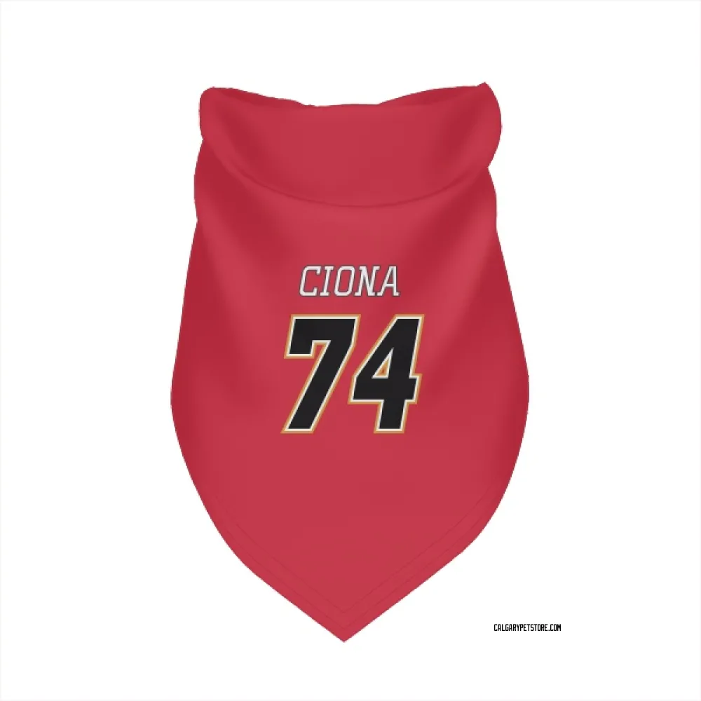 Calgary Flames Lucas Ciona Red Black Pet Bandana for Dog & Cat
