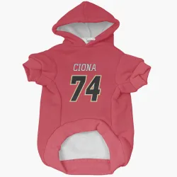 Calgary Flames Lucas Ciona Red Black Pet Hoodie for Dog & Cat