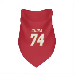 Calgary Flames Lucas Ciona Red White Pet Bandana for Dog & Cat