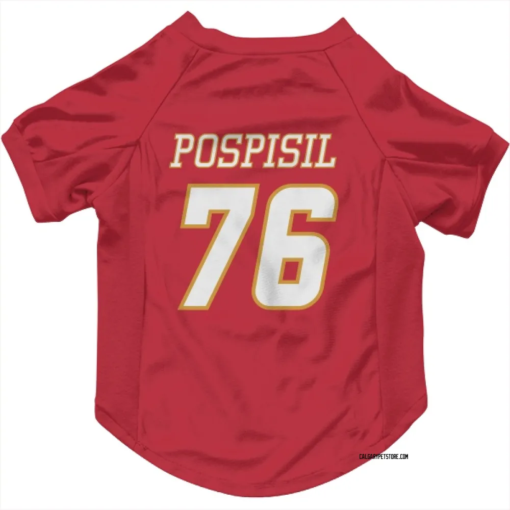 Calgary Flames Martin Pospisil Red White Pet Jersey for Dog & Cat