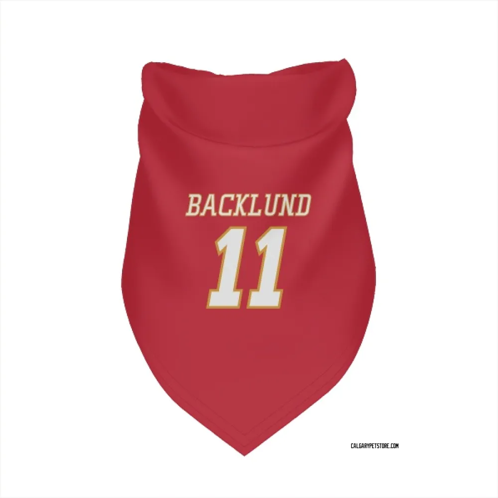 Calgary Flames Mikael Backlund Red White Pet Bandana for Dog & Cat
