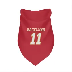 Calgary Flames Mikael Backlund Red White Pet Bandana for Dog & Cat