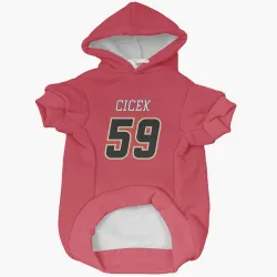 Calgary Flames Nick Cicek Red Black Pet Hoodie for Dog & Cat