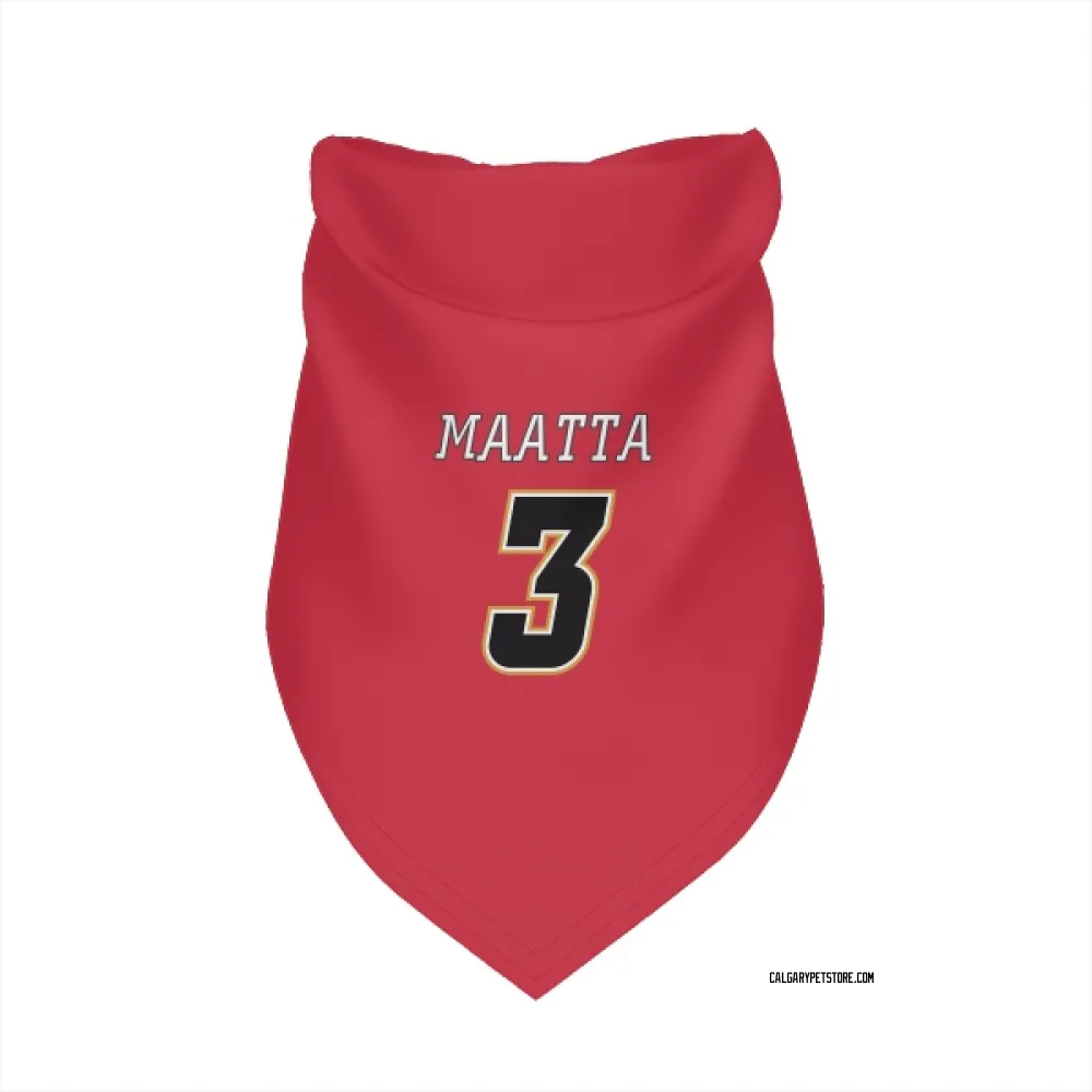 Calgary Flames Olli Maatta Red Black Pet Bandana for Dog & Cat