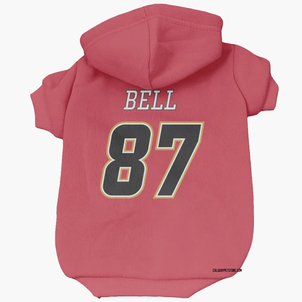 Calgary Flames Parker Bell Red Black Pet Hoodie for Dog & Cat