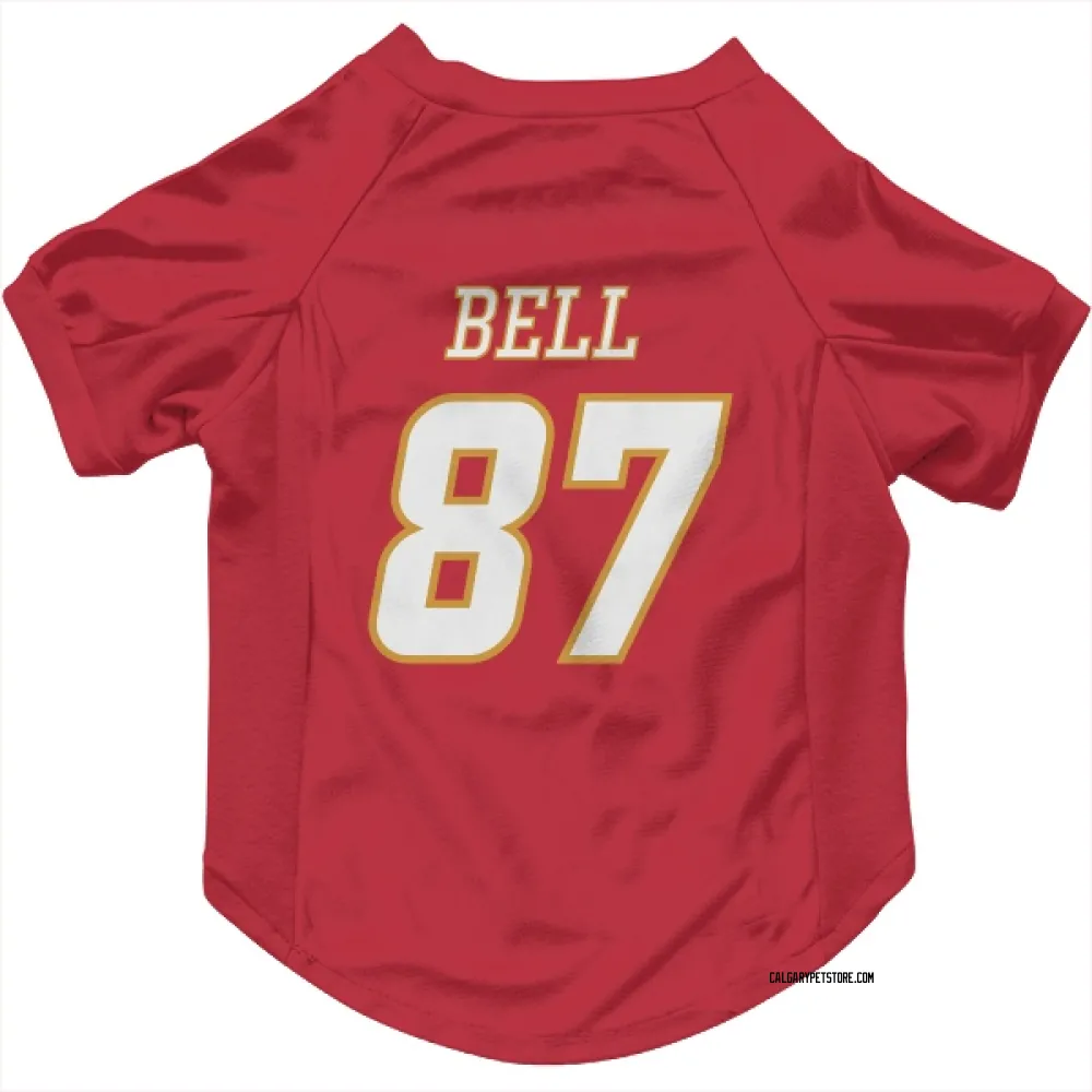 Calgary Flames Parker Bell Red White Pet Jersey for Dog & Cat