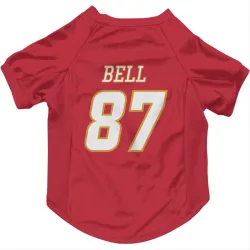 Calgary Flames Parker Bell Red White Pet Jersey for Dog & Cat