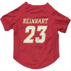 Calgary Flames Paul Reinhart Red White Pet Jersey for Dog & Cat