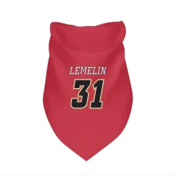 Calgary Flames Rejean Lemelin Red Black Pet Bandana for Dog & Cat