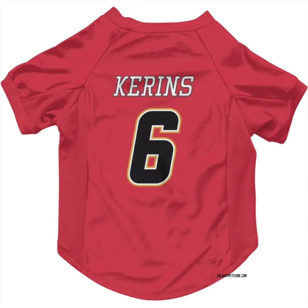 Calgary Flames Rory Kerins Red Black Pet Jersey for Dog & Cat