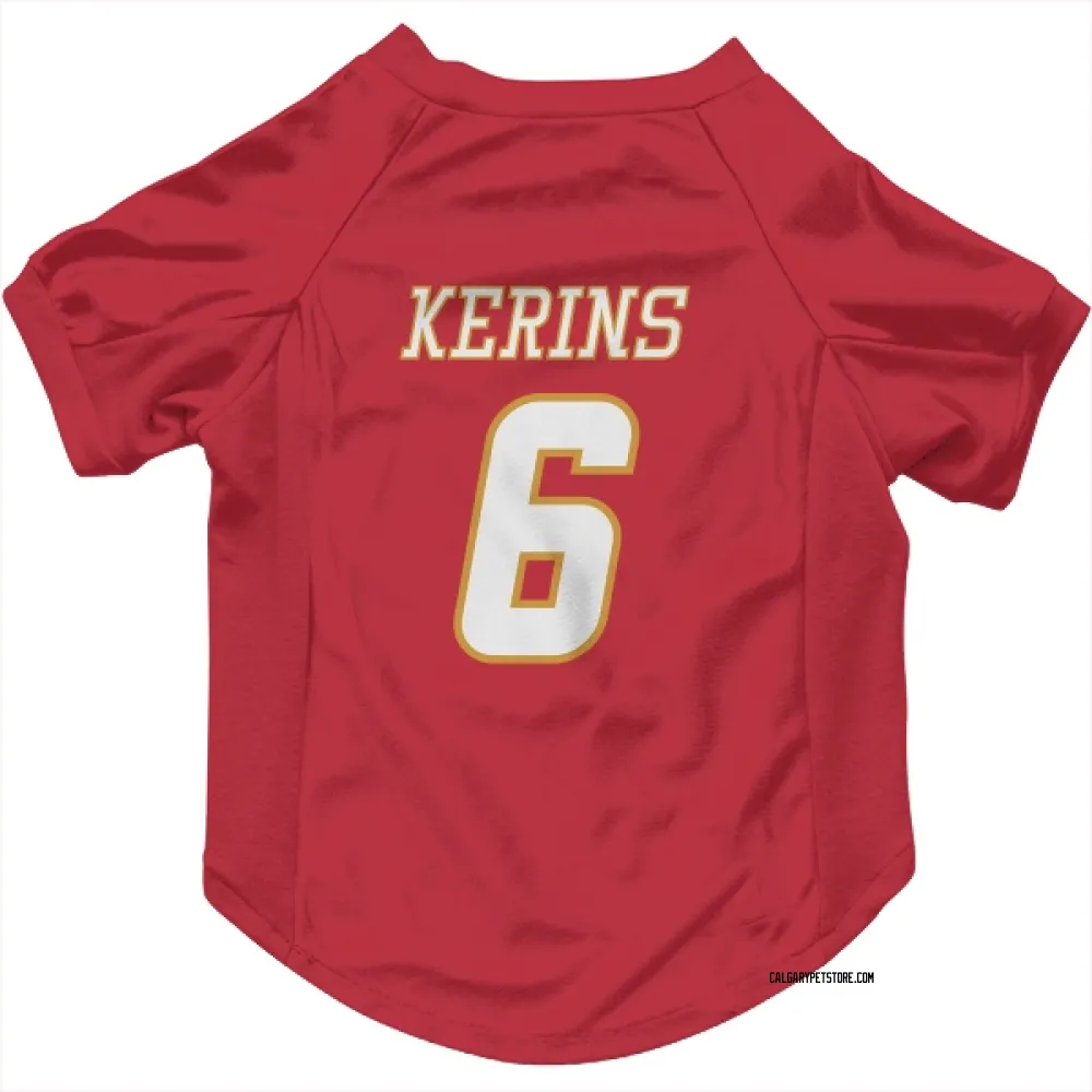 Calgary Flames Rory Kerins Red White Pet Jersey for Dog & Cat