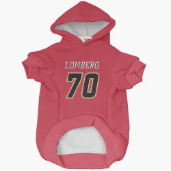 Calgary Flames Ryan Lomberg Red Black Pet Hoodie for Dog & Cat